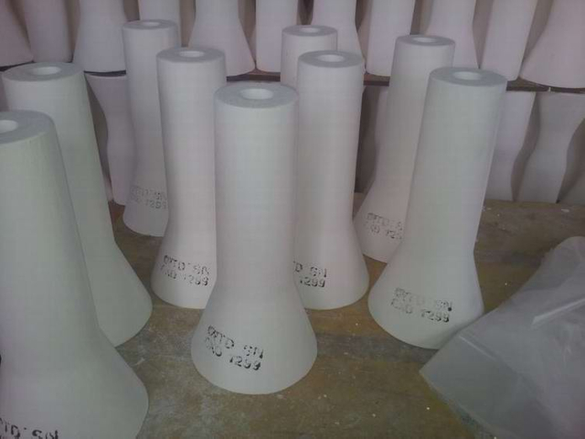 widely used in the steel mills continuous casting Fused quartz nozzle