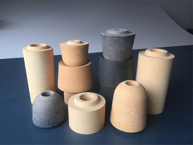 They are mainly used in mould cast steel ingot of casting steel industry Sleeve brick Nozzle brick Stopper head