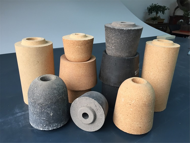 They are mainly used in mould cast steel ingot of casting steel industry Sleeve brick Nozzle brick Stopper head